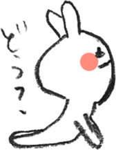 Rabbit to give yoga a try sticker #11559080