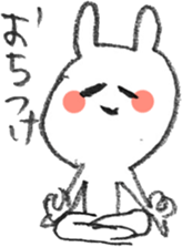 Rabbit to give yoga a try sticker #11559085