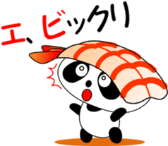 Puns sushi panda sticker #11559277