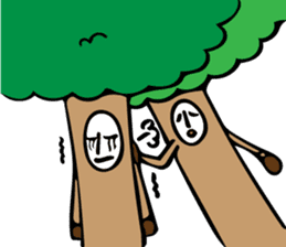 Trees and animals sticker #11559516