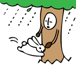 Trees and animals sticker #11559526