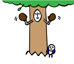 Trees and animals sticker #11559527
