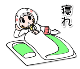 Girl wearing a Parker of seals"apako"1 sticker #11562309