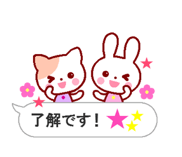 Cute rabbit and friends 7 sticker #11564113