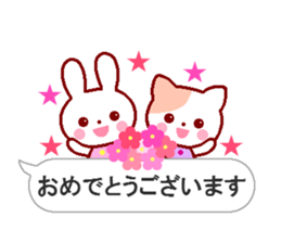 Cute rabbit and friends 7 sticker #11564121