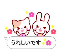 Cute rabbit and friends 7 sticker #11564130