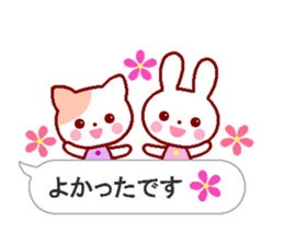 Cute rabbit and friends 7 sticker #11564133