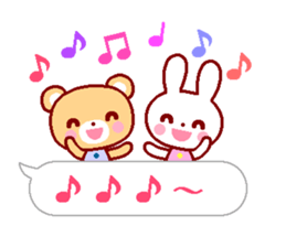 Cute rabbit and friends 7 sticker #11564147