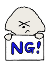 Belle, the bichon frise sticker #11564875