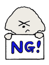 Belle, the bichon frise sticker #11564875