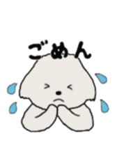 Belle, the bichon frise sticker #11564899