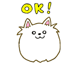 Japanese spitz sticker 2 sticker #11565752