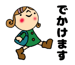 kawaii girl and Pig Stickers sticker #11567085