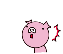 kawaii girl and Pig Stickers sticker #11567100
