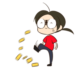 The author who works at midnight sticker #11567661