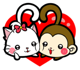 BonBon Cat and JumpJump Monkey sticker #11568081