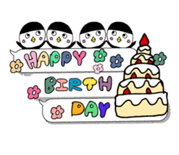 Pattsun penguin handwritten sticker #11569580