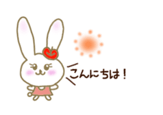 An apple rabbit sticker #11572112