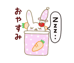 An apple rabbit sticker #11572114