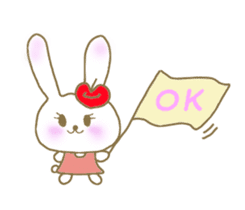 An apple rabbit sticker #11572115