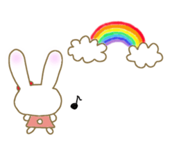 An apple rabbit sticker #11572116