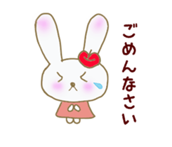 An apple rabbit sticker #11572117