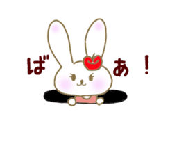 An apple rabbit sticker #11572119