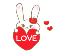 An apple rabbit sticker #11572125