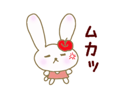 An apple rabbit sticker #11572126