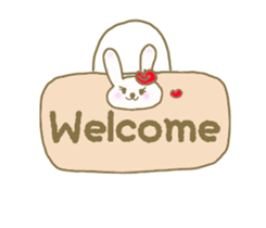 An apple rabbit sticker #11572127