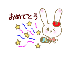 An apple rabbit sticker #11572128