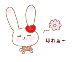 An apple rabbit sticker #11572129