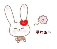 An apple rabbit sticker #11572129