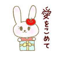 An apple rabbit sticker #11572130