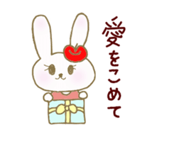 An apple rabbit sticker #11572130