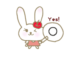 An apple rabbit sticker #11572131