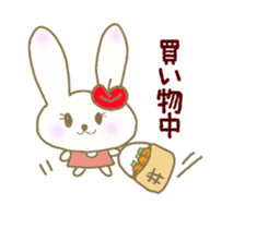 An apple rabbit sticker #11572134