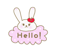 An apple rabbit sticker #11572137