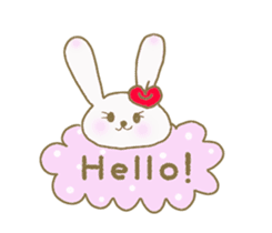 An apple rabbit sticker #11572137