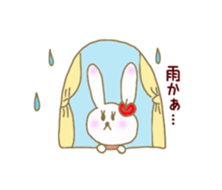 An apple rabbit sticker #11572138
