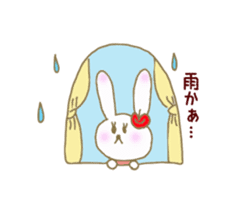 An apple rabbit sticker #11572138