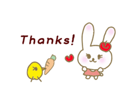 An apple rabbit sticker #11572144