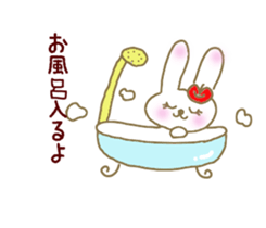 An apple rabbit sticker #11572145