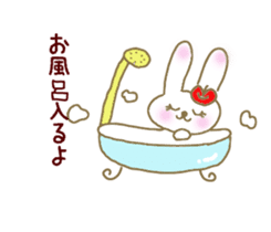 An apple rabbit sticker #11572145
