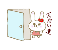 An apple rabbit sticker #11572146