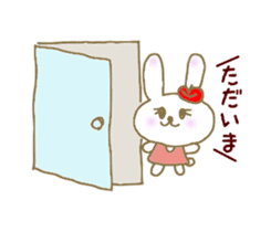 An apple rabbit sticker #11572146