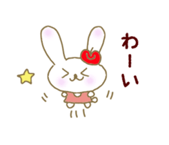An apple rabbit sticker #11572147