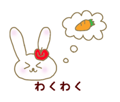 An apple rabbit sticker #11572148