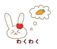 An apple rabbit sticker #11572148
