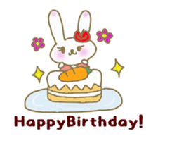 An apple rabbit sticker #11572151